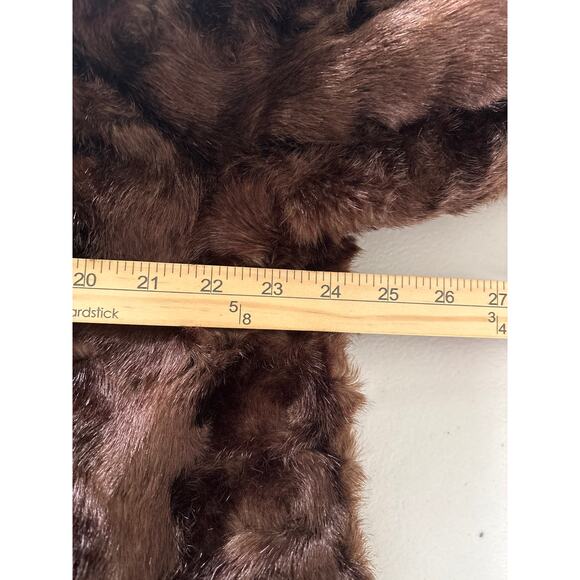 Dennis Basso Coat Women's Size Large Brown Faux Fur Lined Snow Winter Jacket - Picture 5 of 15